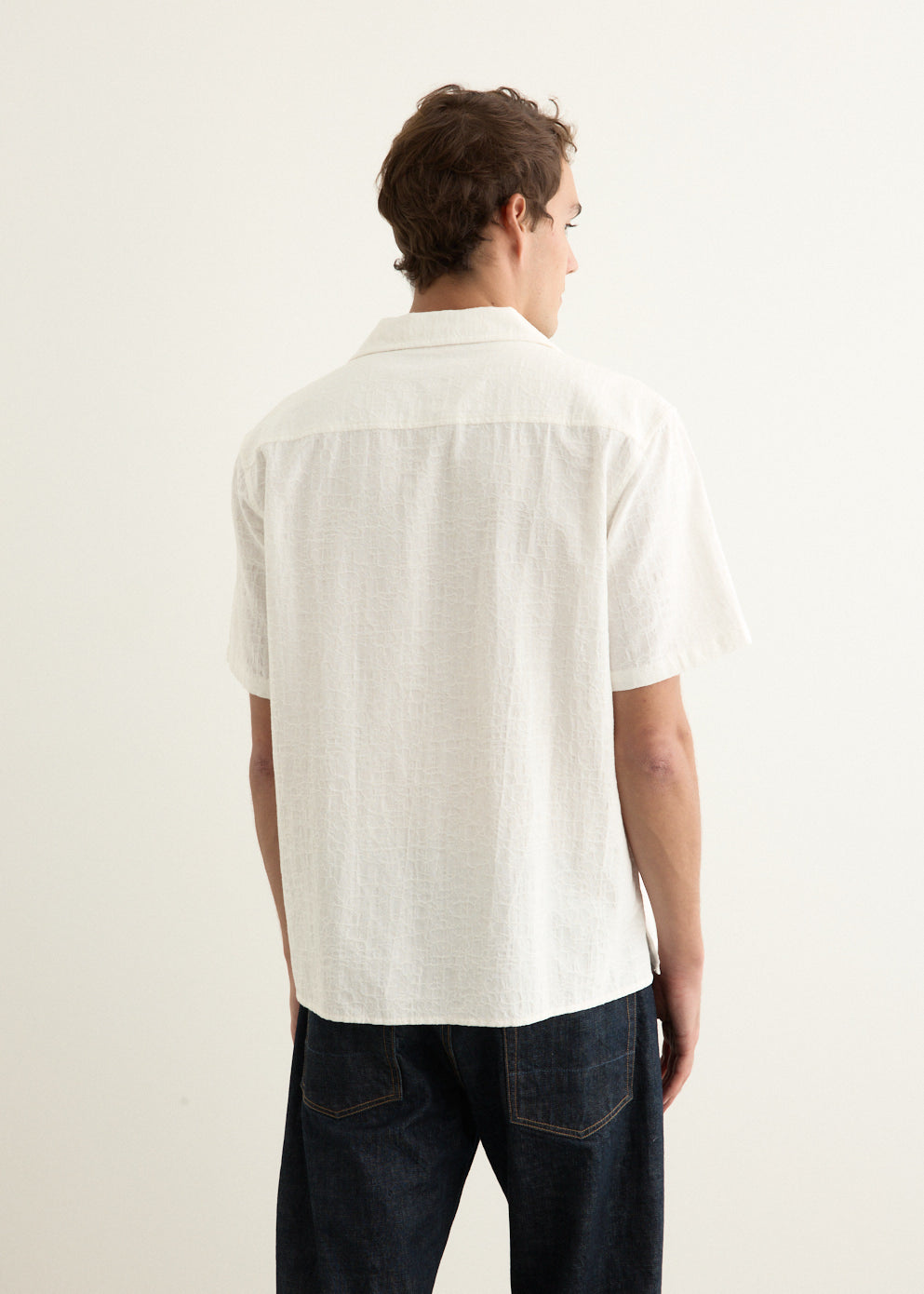 Luka Textured Short Sleeve Camp Collar Shirt