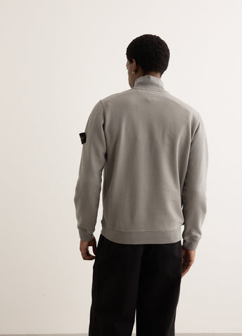 Regular Fit Organic Cotton Badge Half Zip Sweatshirt