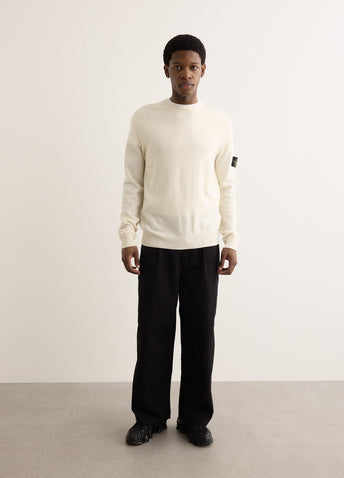 Reverse Stitch Detail Crewneck Knit