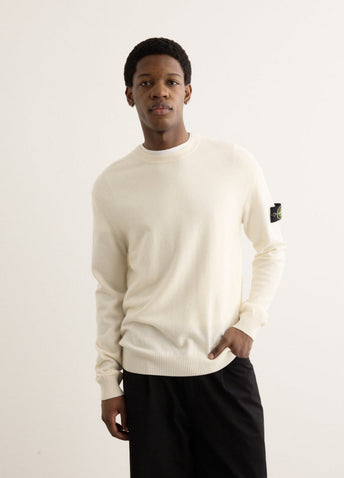 Reverse Stitch Detail Crewneck Knit