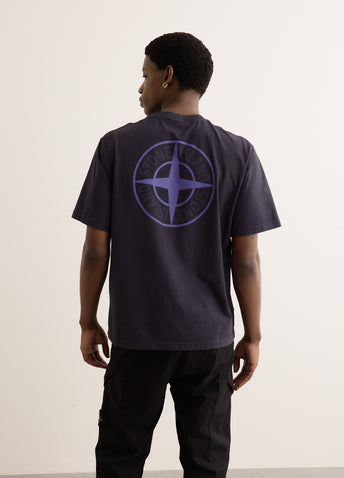 Two Tone Compass Logo Print T-Shirt