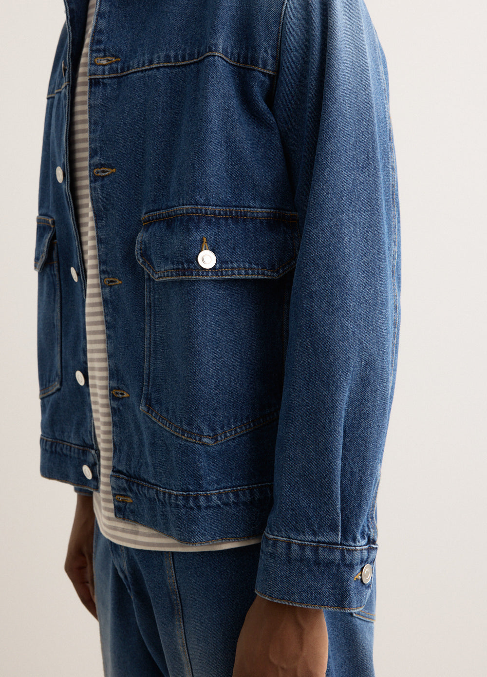 Full Button Denim Jacket