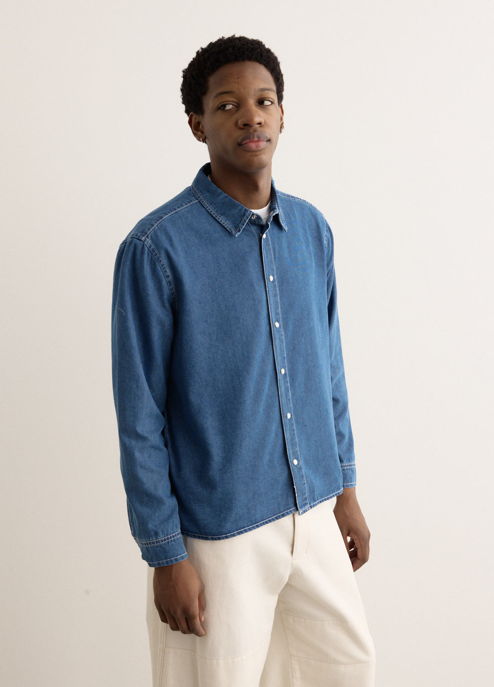 Applique Logo Denim Shirt