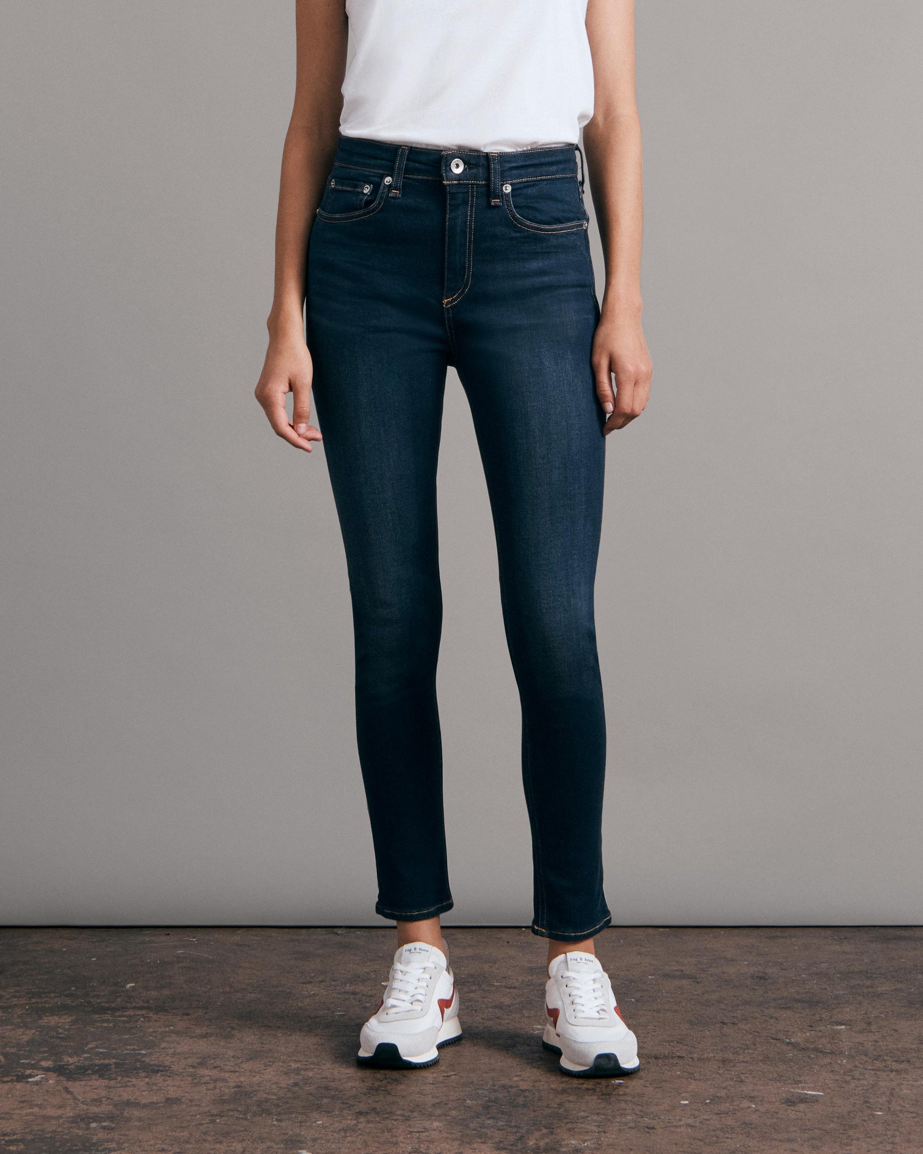 Nina High Rise Ankle Skinny Jeans