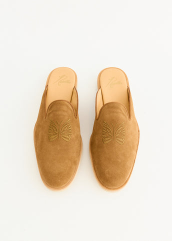 Papillon Emb. Slip-In Sandals