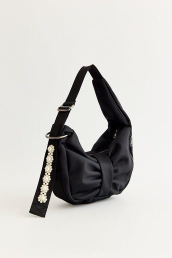 Mini Sling Bow Bag With Embellishment