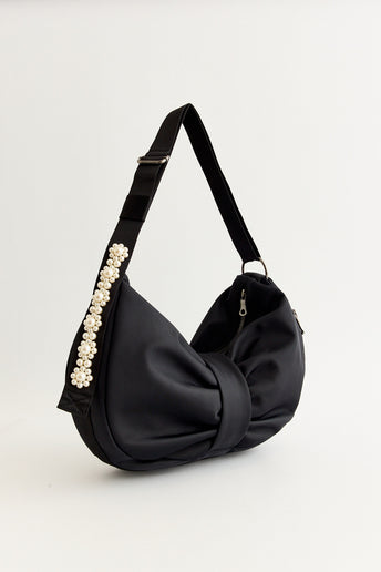 Sling Bow Bag With Embellishment