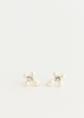 Pebble Pearl & Crystal Earrings