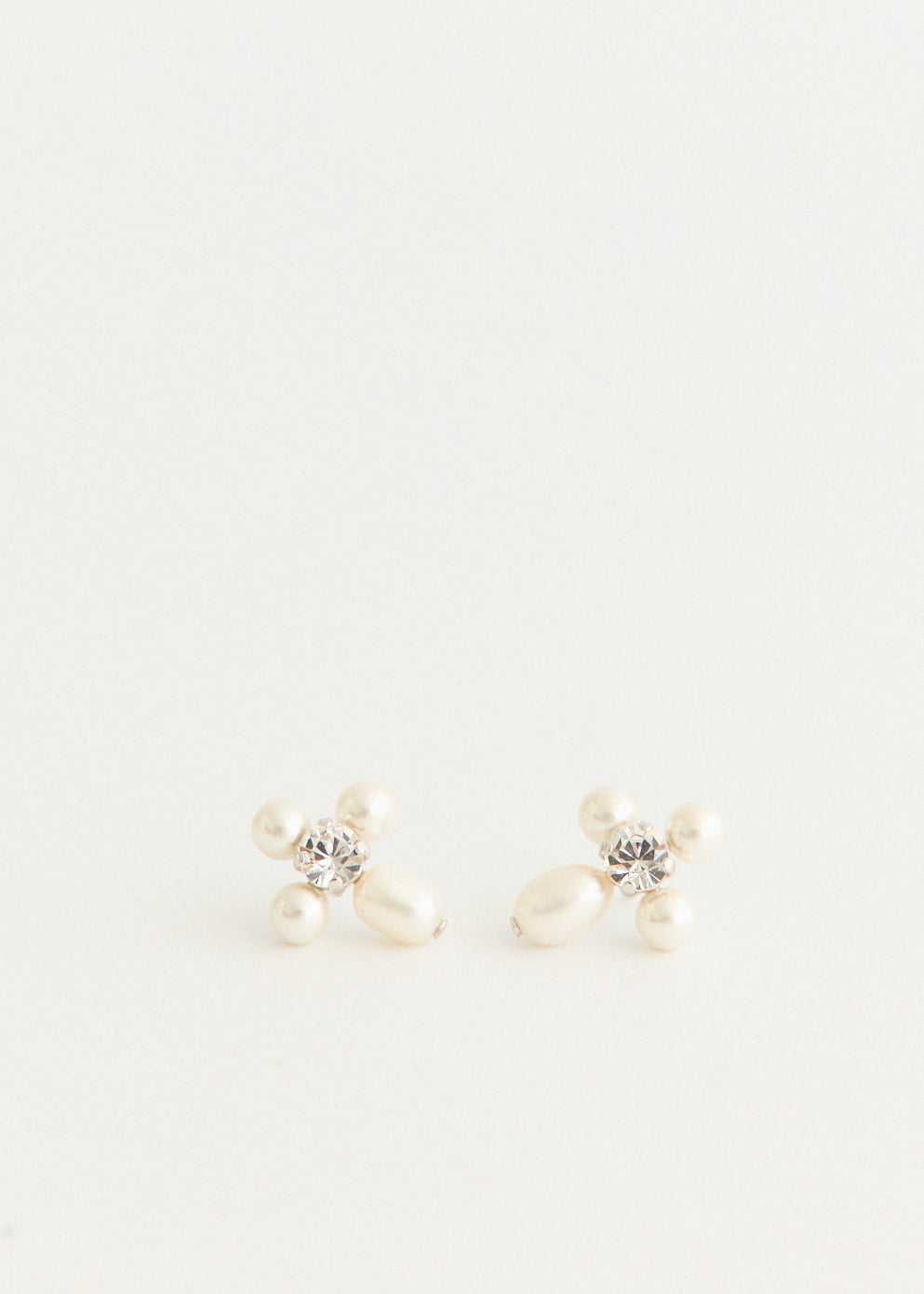 Pebble Pearl & Crystal Earrings