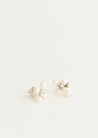 Pebble Pearl & Crystal Earrings