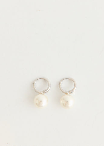 Small Pearl Hoop Earrings