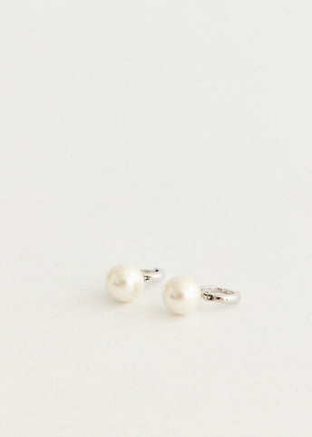 Small Pearl Hoop Earrings