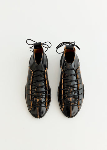 Prudence Black Lace Sneakers