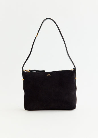 Suede Scoop Wristlet Bag