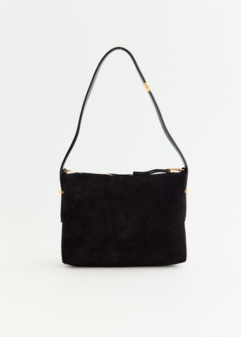 Suede Scoop Wristlet Bag
