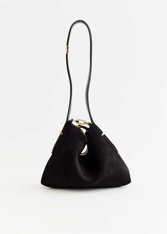 Suede Scoop Wristlet Bag