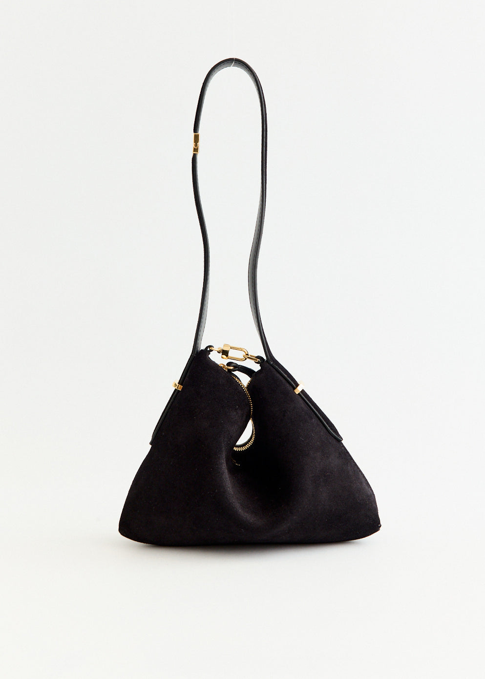 Suede Scoop Wristlet Bag