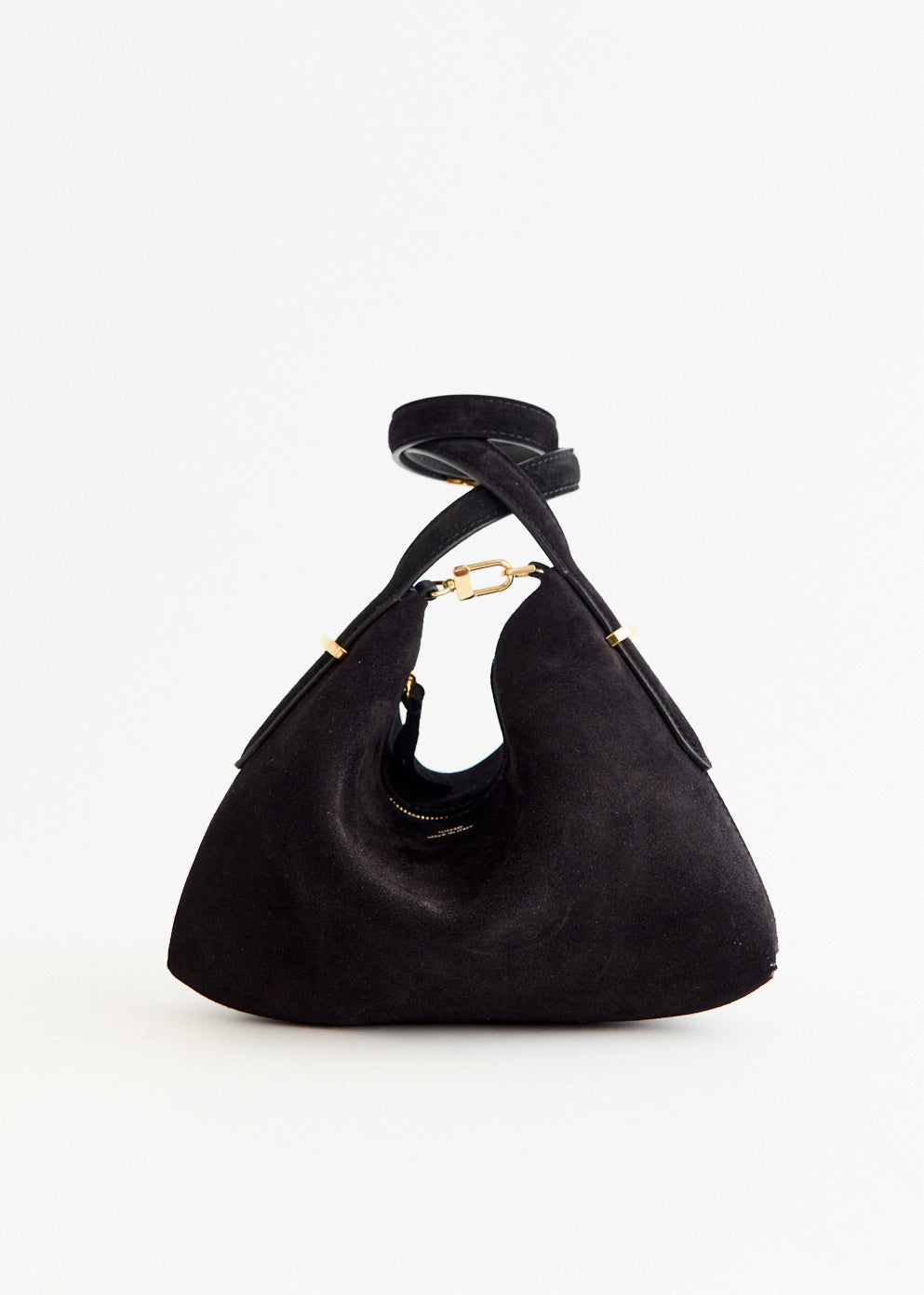 Suede Scoop Wristlet Bag