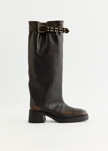 Kristal Brown Tall Boots