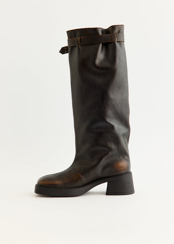 Kristal Brown Tall Boots