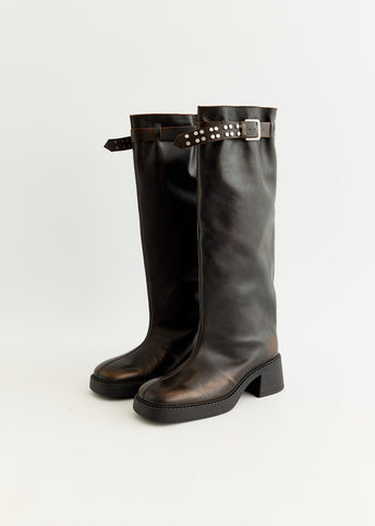 Kristal Brown Tall Boots