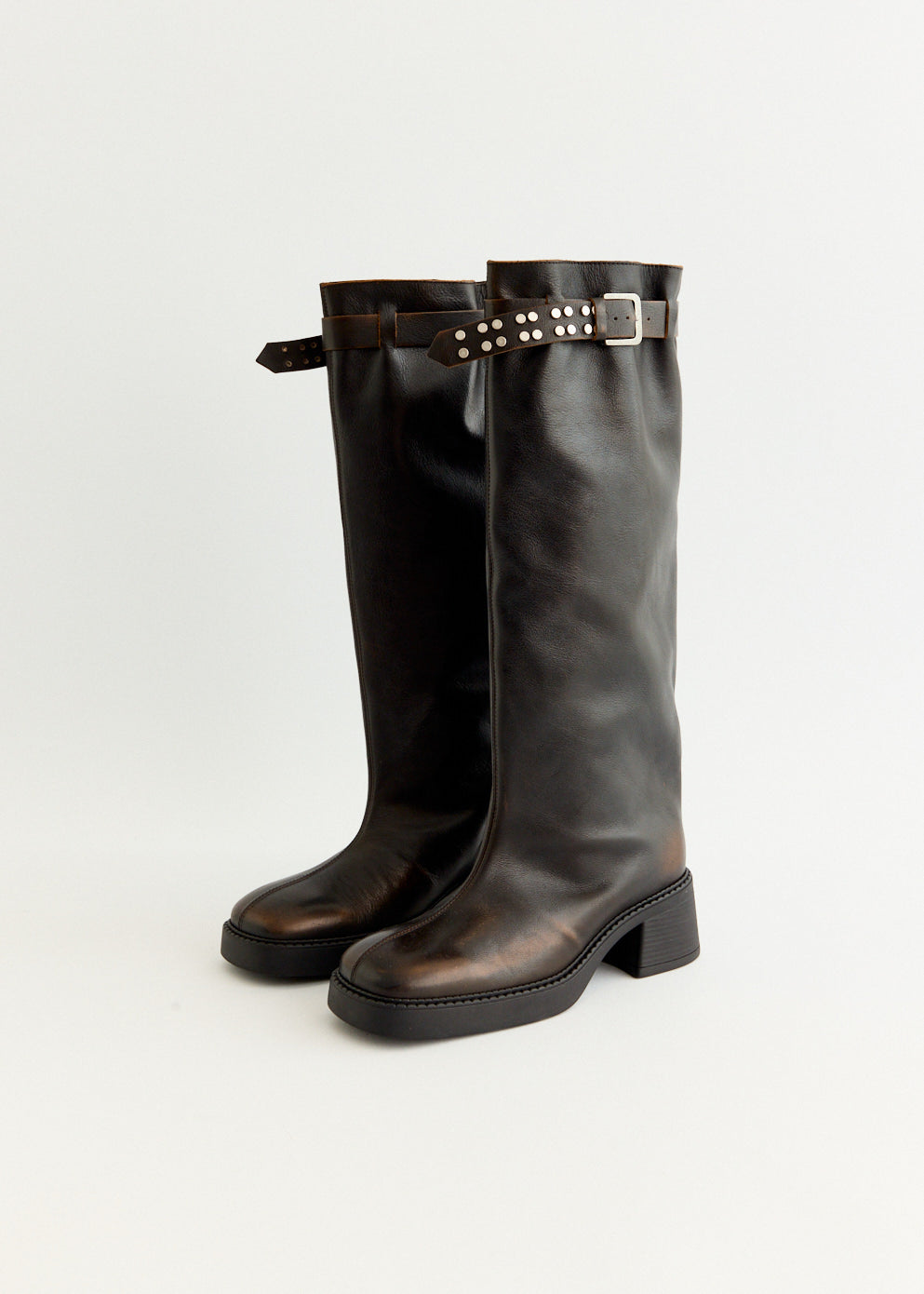 Kristal Brown Tall Boots