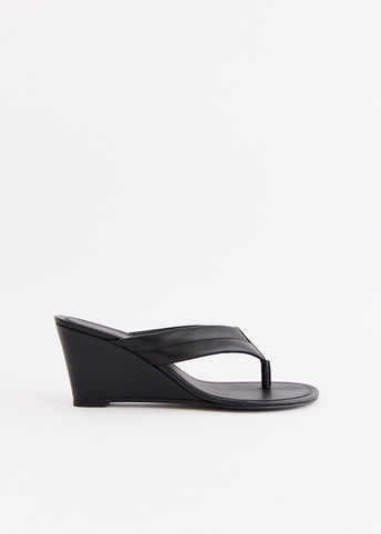 Stitch Detail Thong Wedge