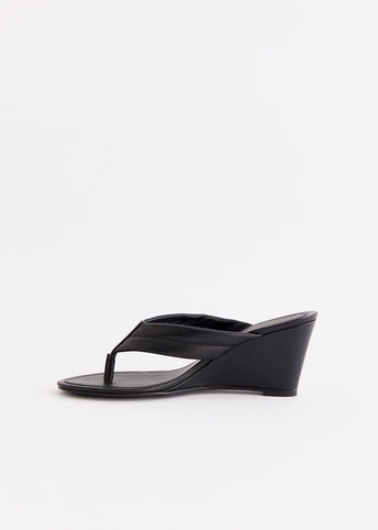Stitch Detail Thong Wedge