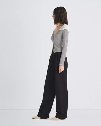 The Knit Stripe V-Neck Cardigan