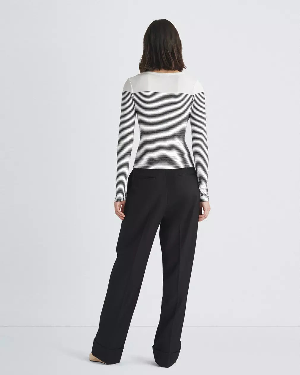 The Knit Stripe V-Neck Cardigan
