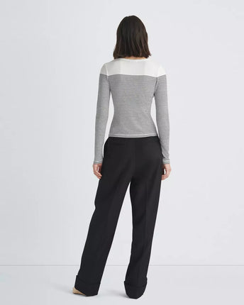 The Knit Stripe V-Neck Cardigan