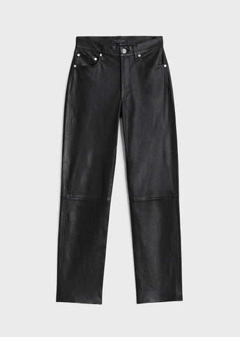 Harlow Mid-Rise Leather Pants