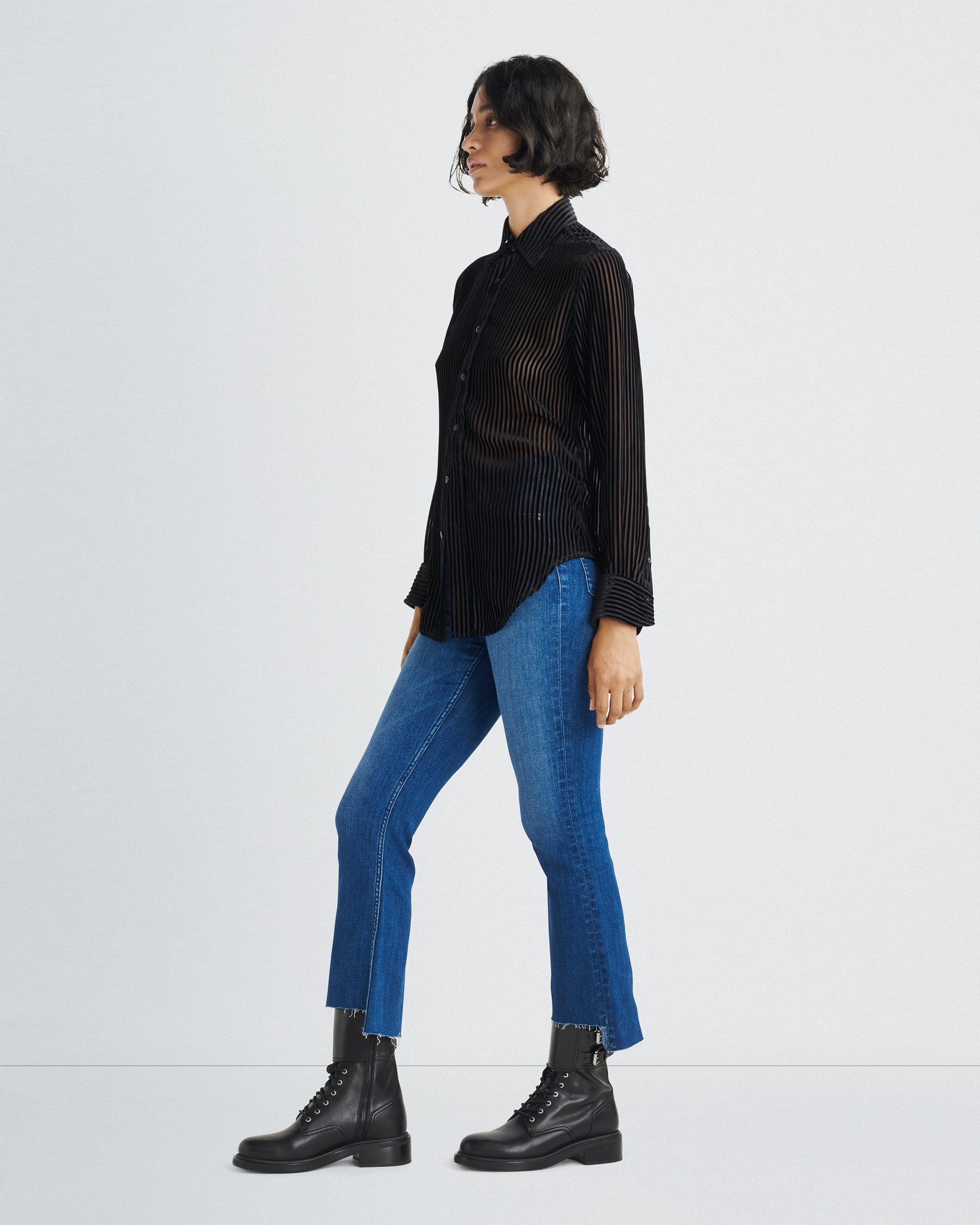 Casey High-Rise Ankle Flare Jeans