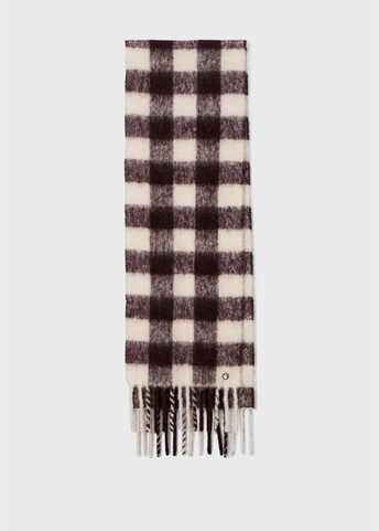 Checked Alpaca Scarf