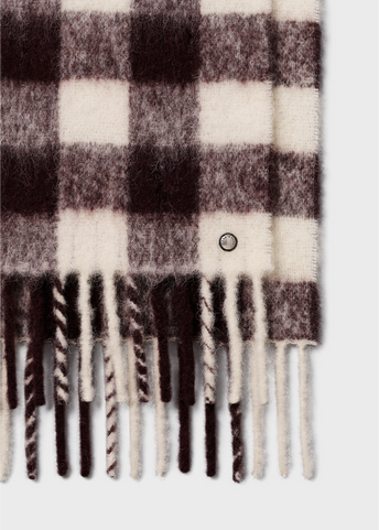 Checked Alpaca Scarf