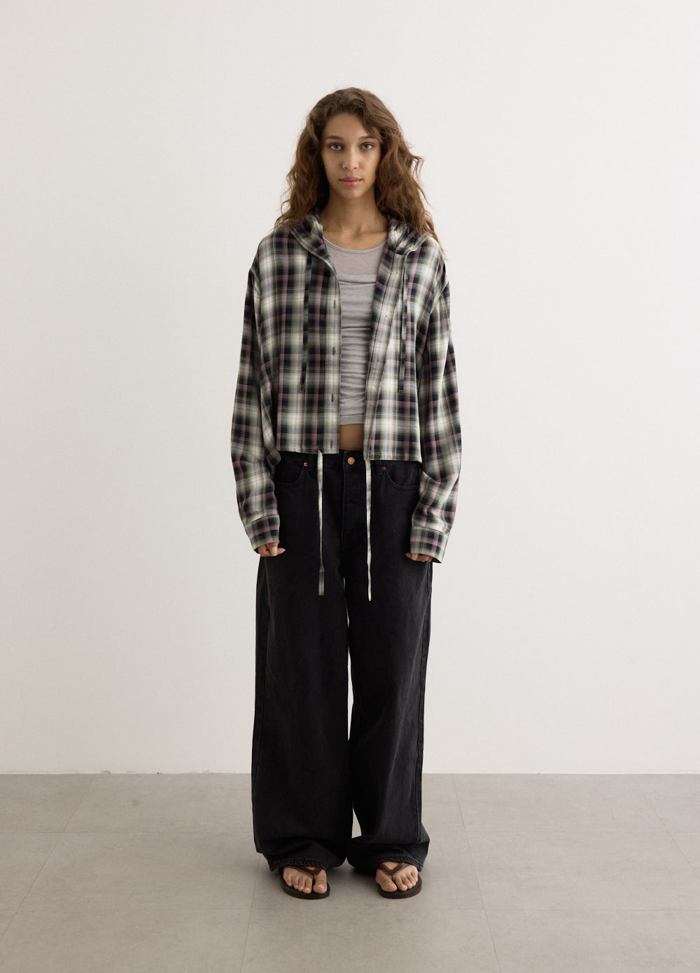 Sip Check Flannel Hooded Overshirt