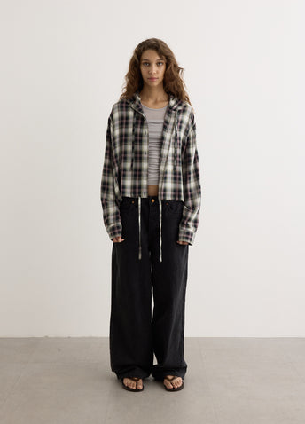 Sip Check Flannel Hooded Overshirt