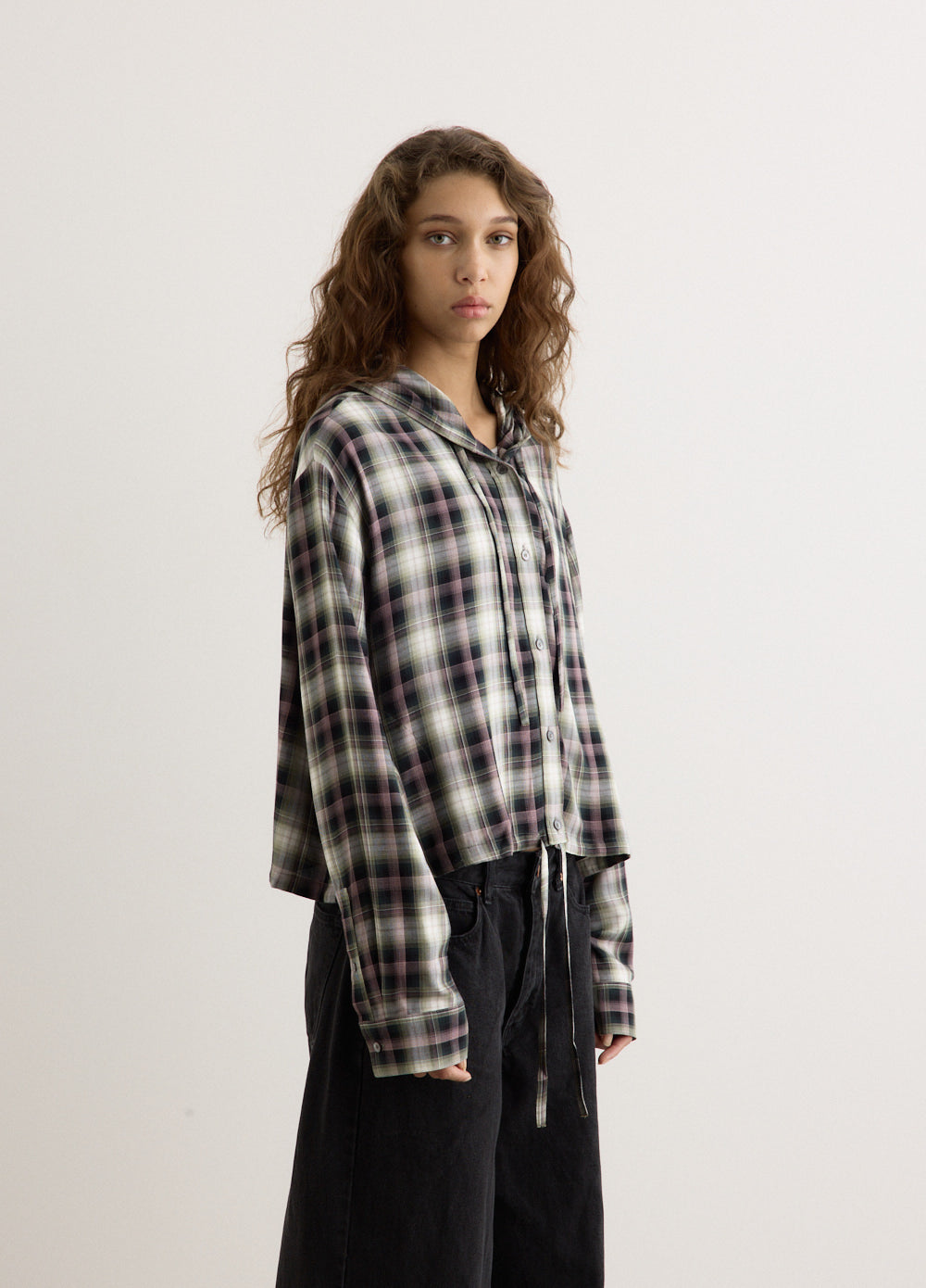Sip Check Flannel Hooded Overshirt