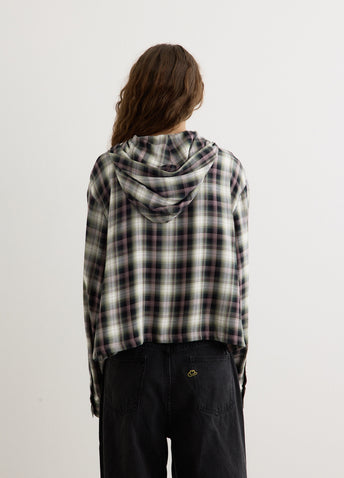 Sip Check Flannel Hooded Overshirt