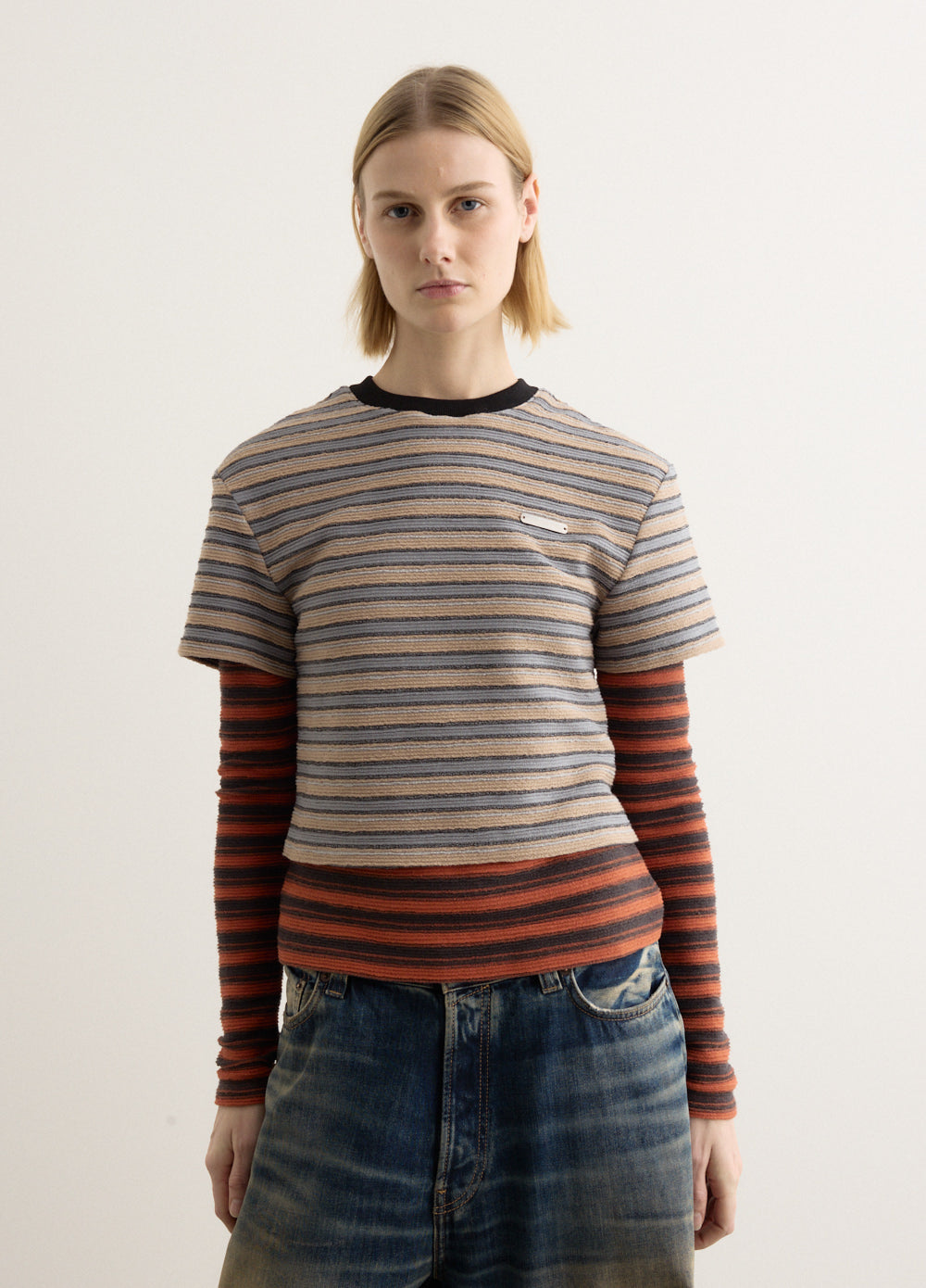 Multi Stripe Long Sleeve T-Shirt