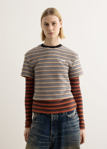 Multi Stripe Long Sleeve T-Shirt