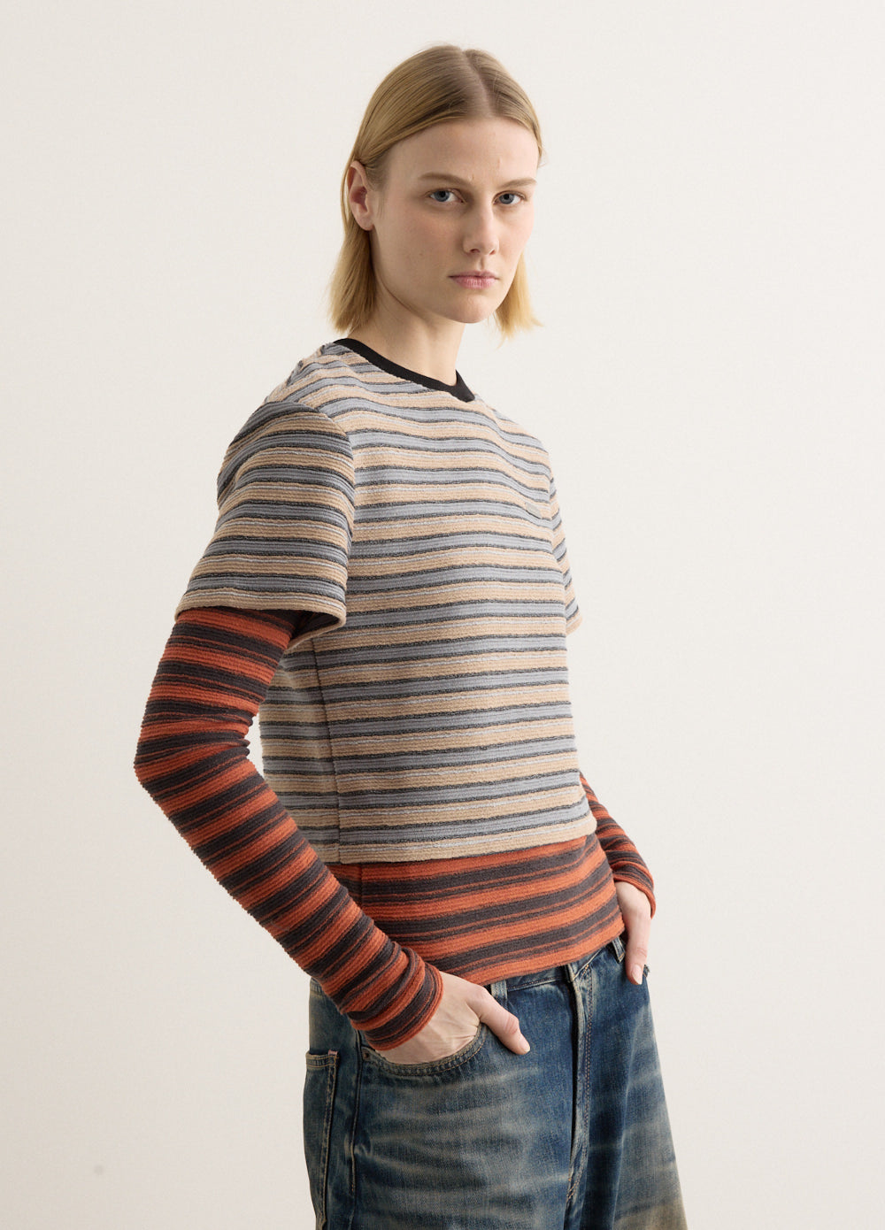 Multi Stripe Long Sleeve T-Shirt