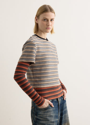Multi Stripe Long Sleeve T-Shirt