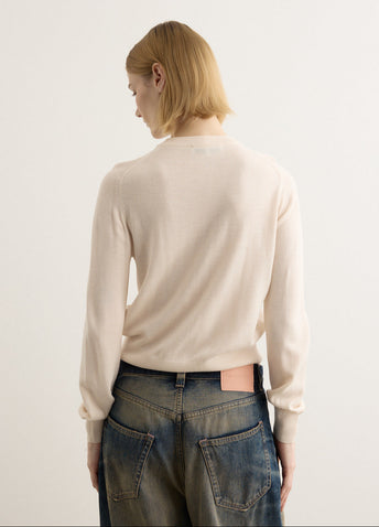 Double Bold Fox Head Patch Regular Cardigan