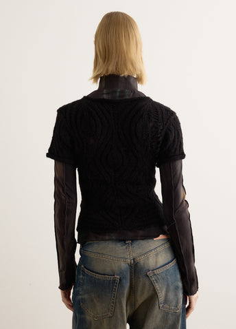 Cap Sleeve Sweater Layered Top