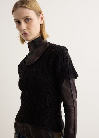 Cap Sleeve Sweater Layered Top