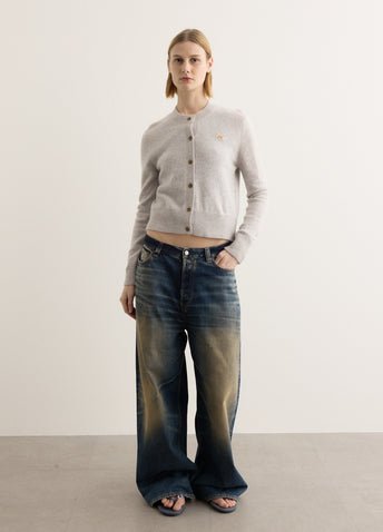 Baby Fox Patch Fitted Cardigan