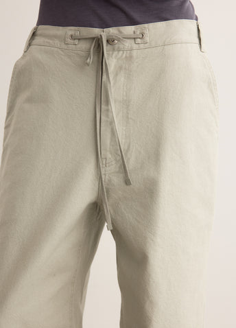 Washed Cotton Wide Pants