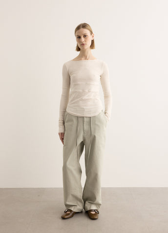 Velvet Corset Point Sleeve Top