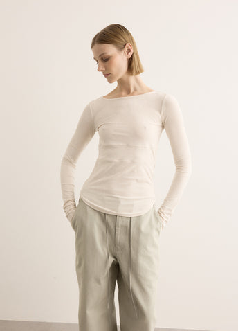 Velvet Corset Point Sleeve Top